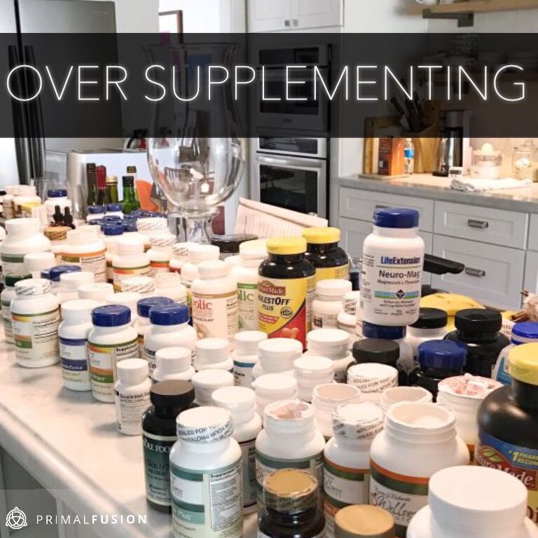 counter full of supplements